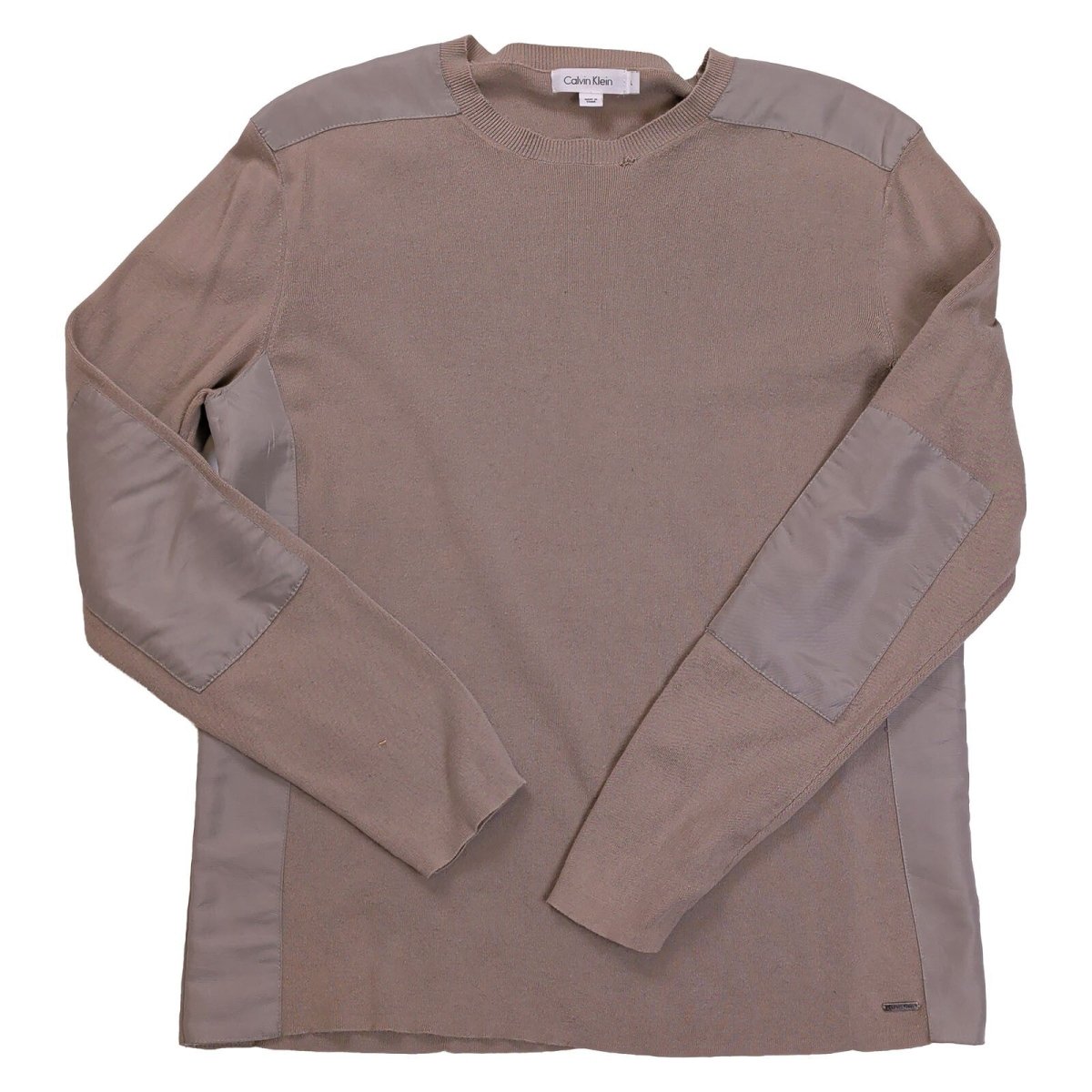 Calvin Klein Mens Jumper L Brown Cotton Polyester Panel Design – product photo 2 | RewearableUK