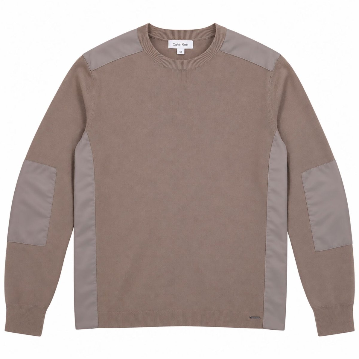Calvin Klein Mens Jumper L Brown Cotton Polyester Panel Design – product photo 1 | RewearableUK