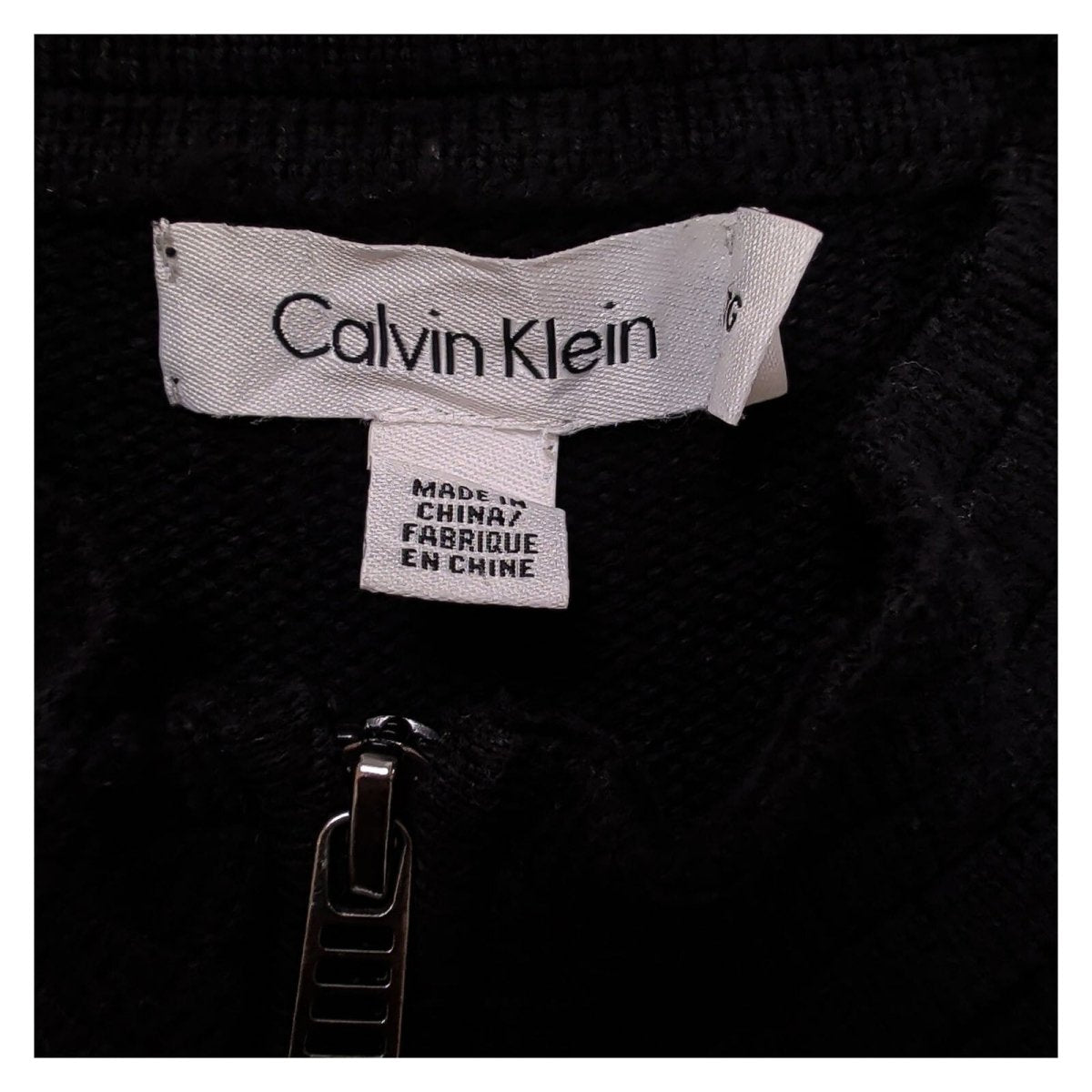 Calvin Klein Men's Jumper XL Black Full Zip Knitwear – product photo 6 | RewearableUK