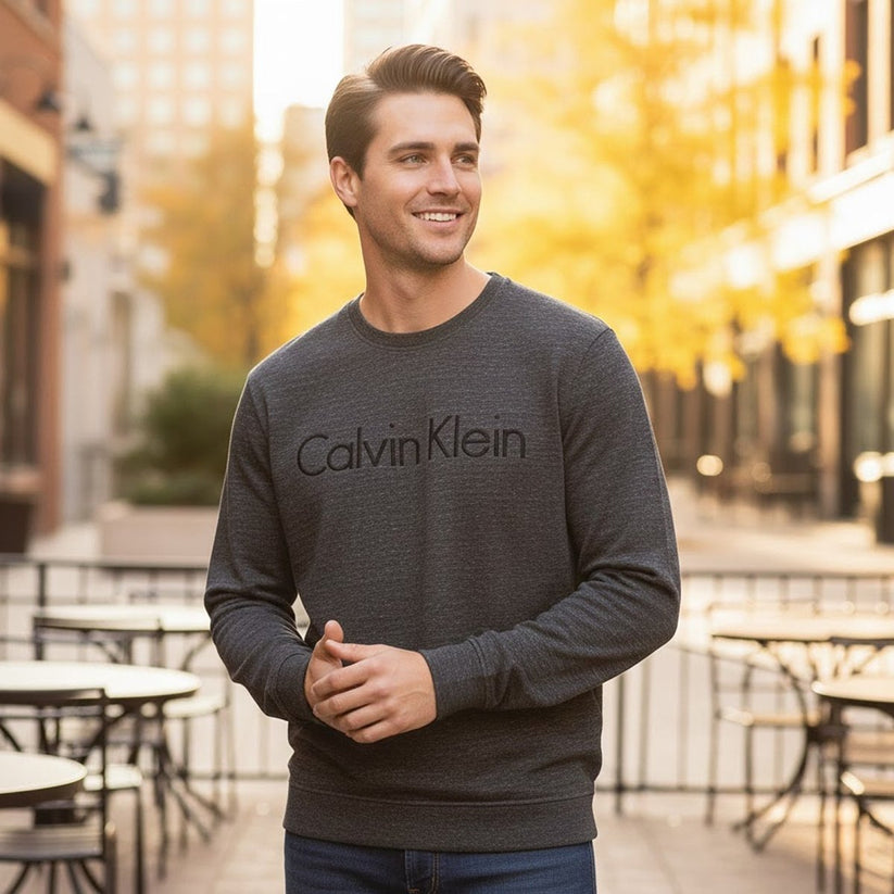 Calvin Klein Men's Sweater in Grey | Size L by Calvin Klein – Sweater & Hoodie | RewearableUK
