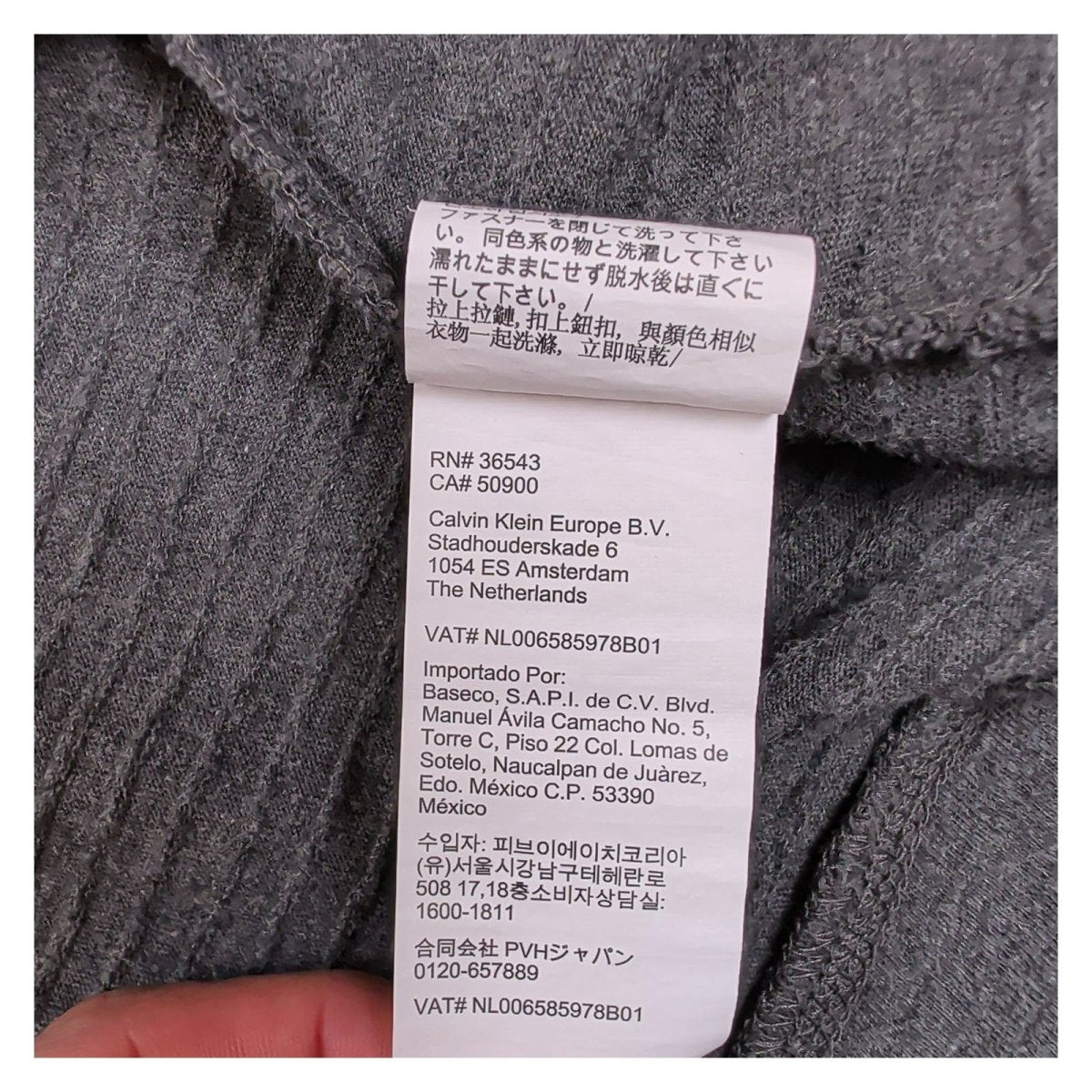 Calvin Klein Men's Sweatshirt Regular M Grey Half Zip 100% Cotton – product photo 5 | RewearableUK