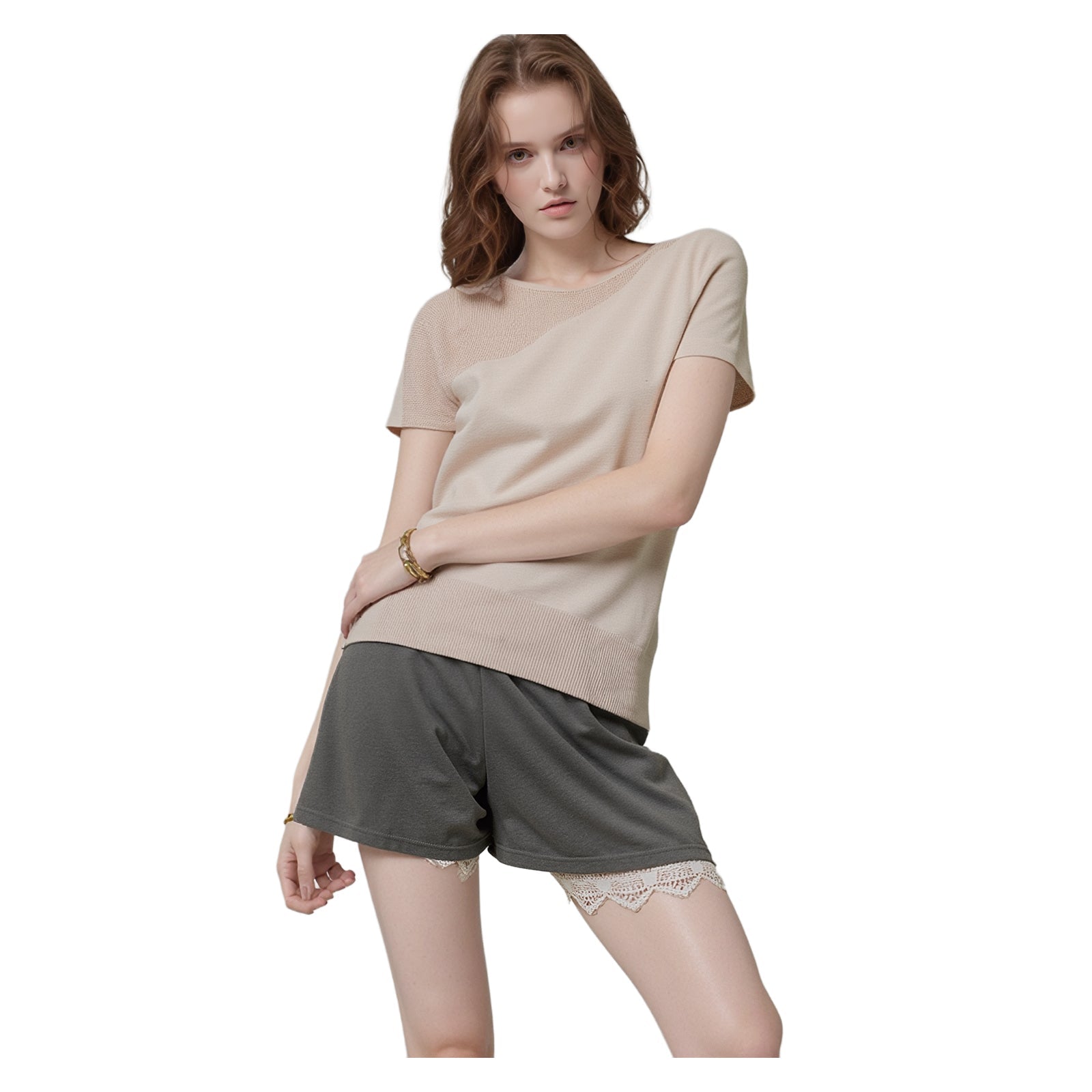 Calvin Klein Metallic Knit Dolman Top Pink | Women's M by Calvin Klein – blouse | RewearableUK