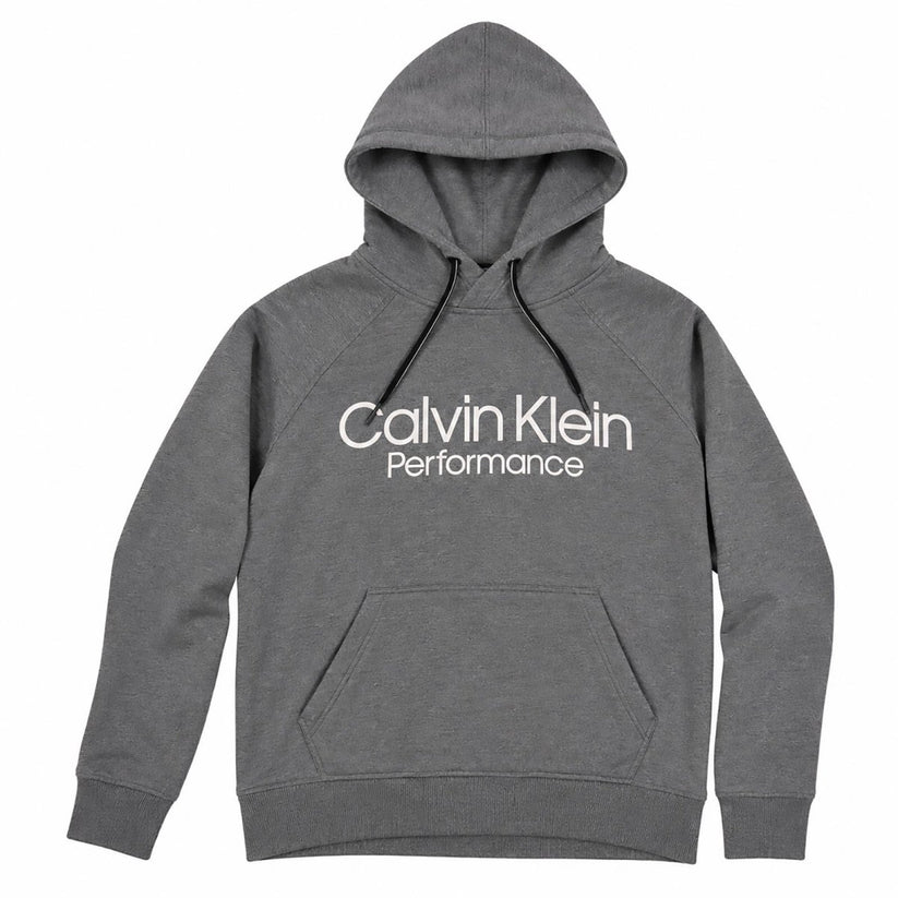 Calvin Klein Performance Grey Marl Pullover Hoodie Logo Sweatshirt Size M – product photo 1 | RewearableUK