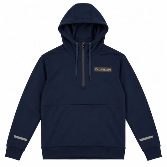Calvin Klein Performance Navy Blue Half Zip Hoodie S Hooded Sweatshirt Logo – product photo 1 | RewearableUK