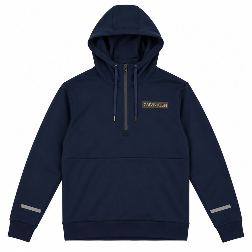 Calvin Klein Performance Navy Blue Half Zip Hoodie S Hooded Sweatshirt Logo – product photo 1 | RewearableUK