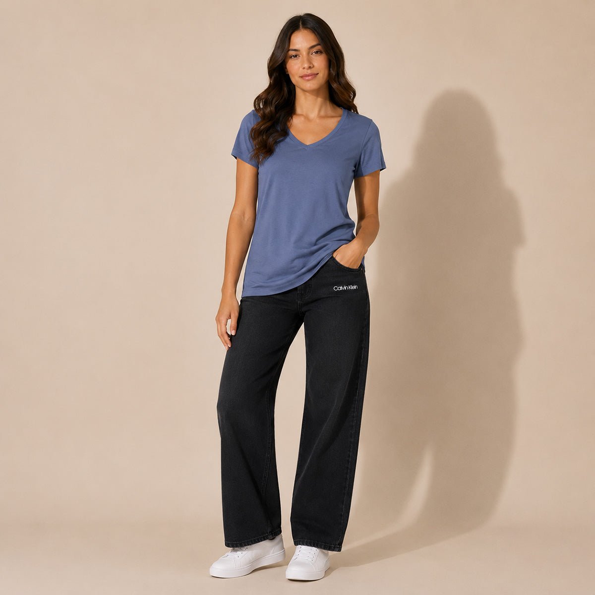 Calvin Klein Sleepwear Top Size M Blue V-Neck Lounge T-Shirt – Top product photo 1 | RewearableUK