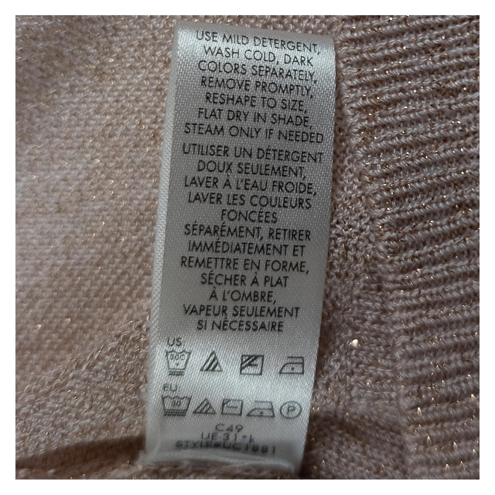 Calvin Klein Top Womens M Pink Gold Metallic Knit Dolman Sleeve Jumpe by Calvin Klein – | RewearableUK