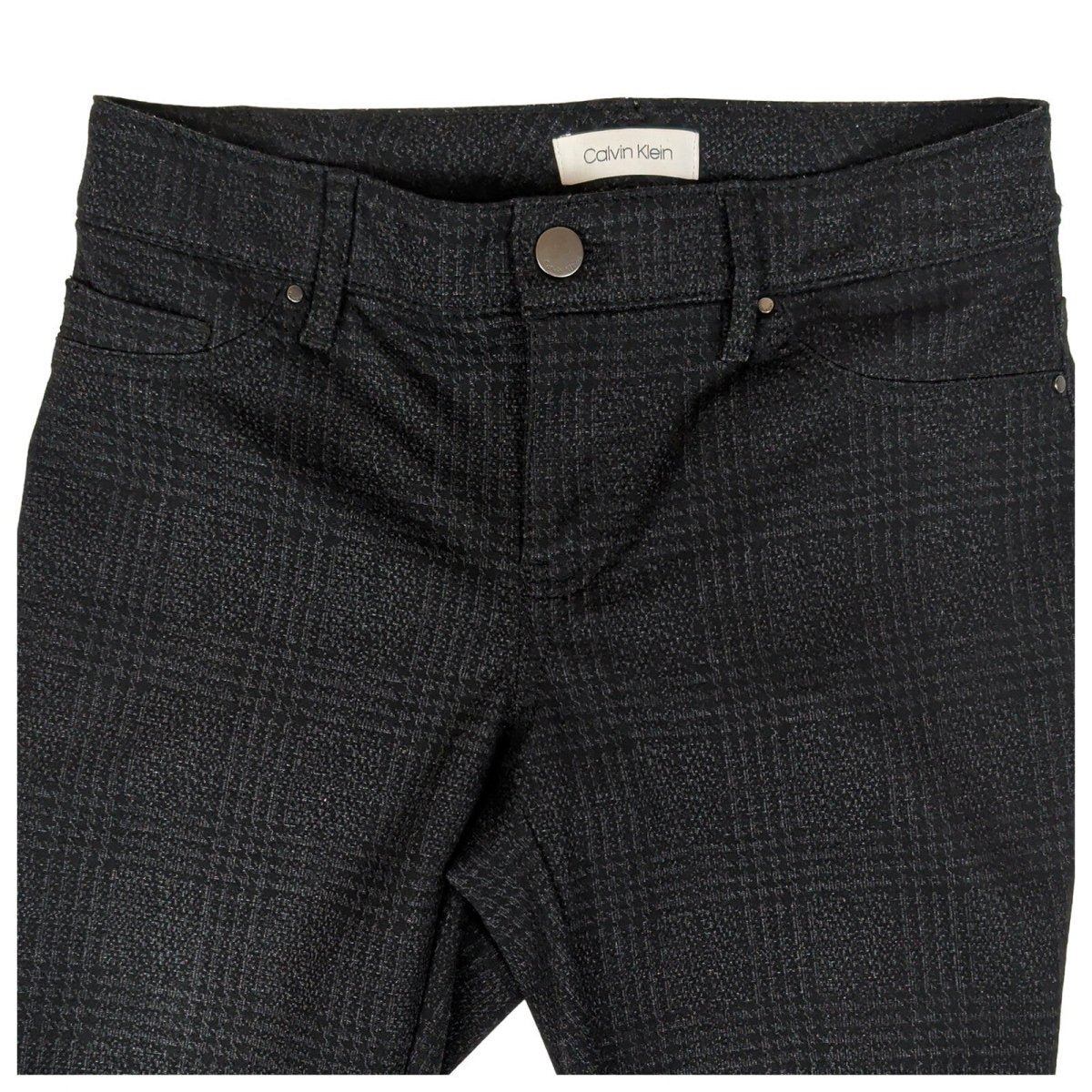 Calvin Klein Women's Black Patterned Skinny Trousers Size 2 Stretch Pants by Calvin Klein – | RewearableUK