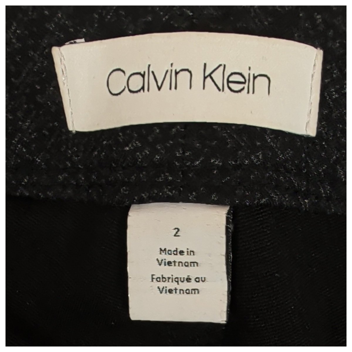 Calvin Klein Women's Black Patterned Skinny Trousers Size 2 Stretch Pants by Calvin Klein – | RewearableUK