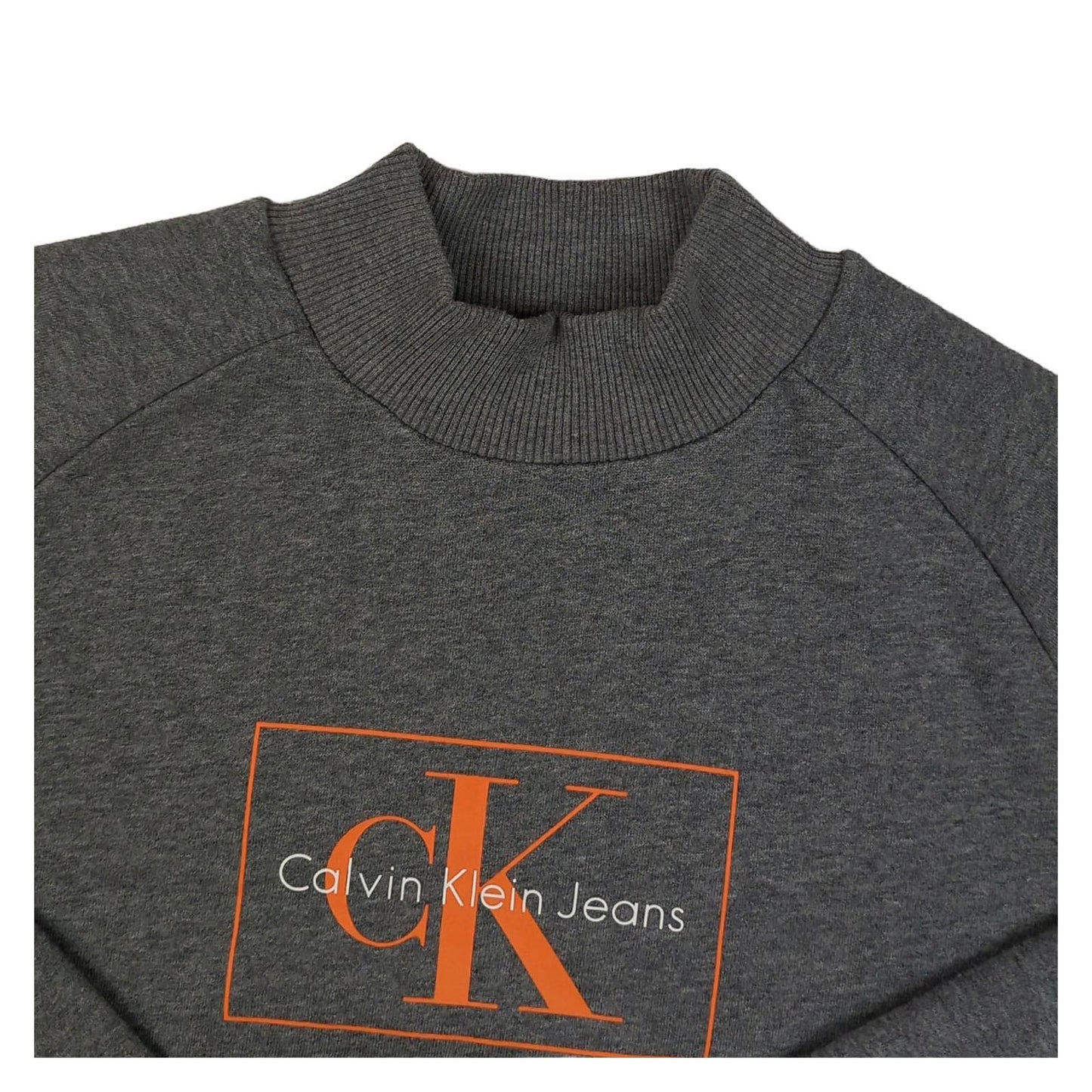 Calvin Klein Calvin Klein Women’s Grey Crew Neck Sweater S Cotton Blend Classic Designer Pull Sweater & Hoodie RewearableUK
