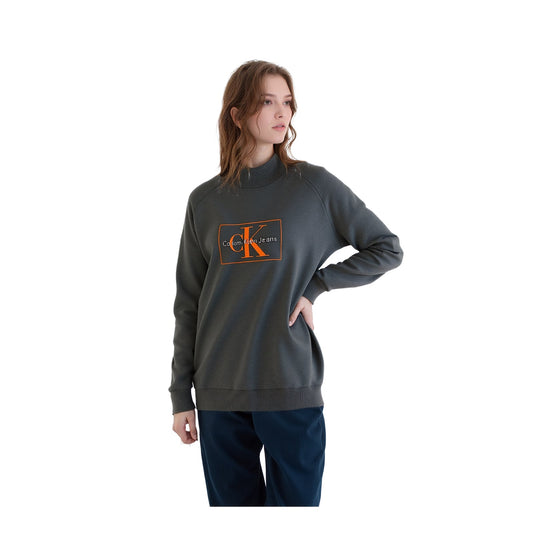 Calvin Klein Calvin Klein Women’s Grey Crew Neck Sweater S Cotton Blend Classic Designer Pull Sweater & Hoodie RewearableUK