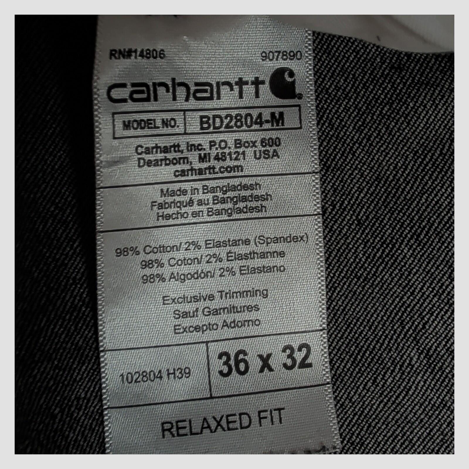 carhartt bd2804 - m rugged flex relaxed fit black denim jeans mens size 36x32 by Carhartt – JEANS | RewearableUK
