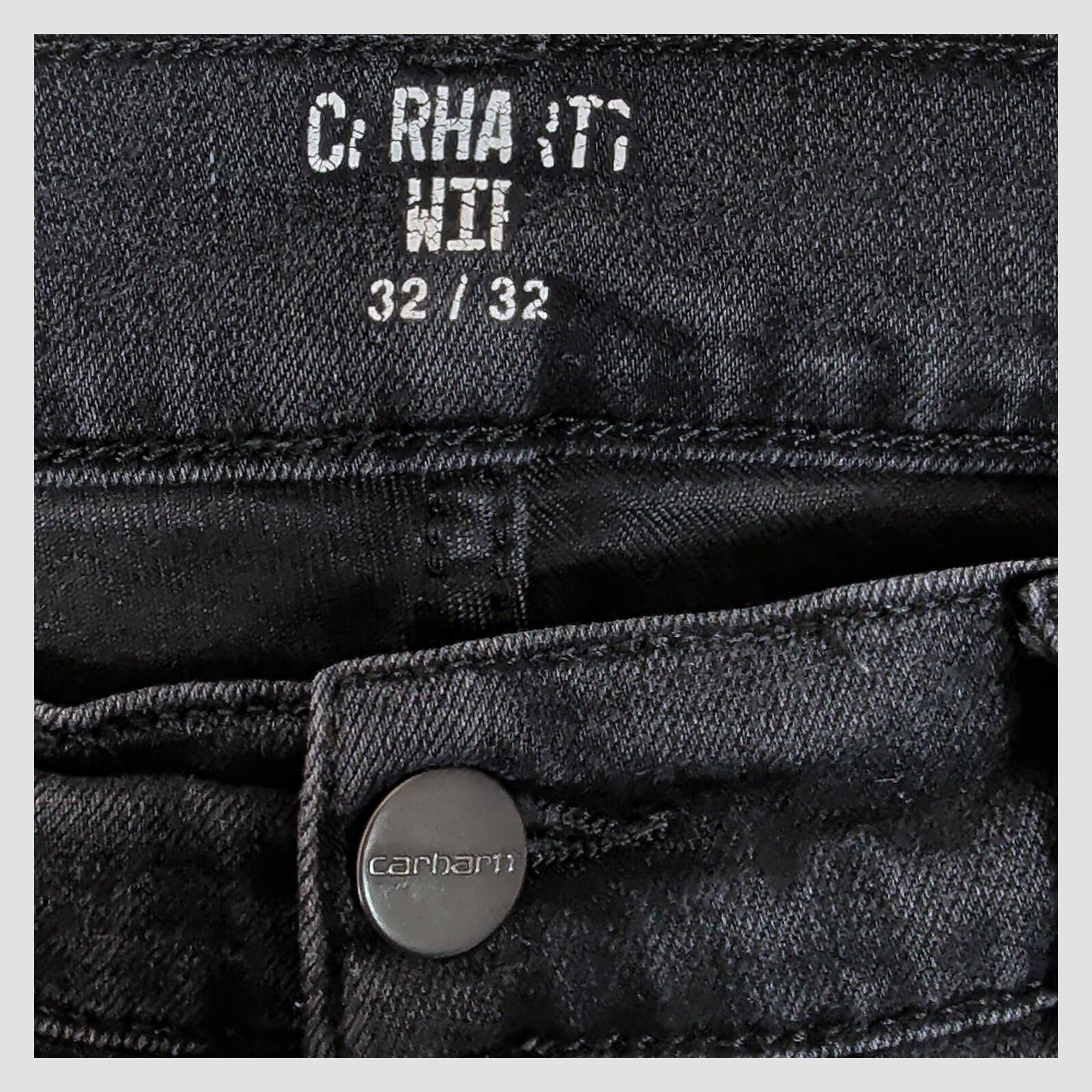 carhartt wip rebel pant black faded denim jeans size 32 x 32 mens slim fit pants by Carhartt – JEANS | RewearableUK