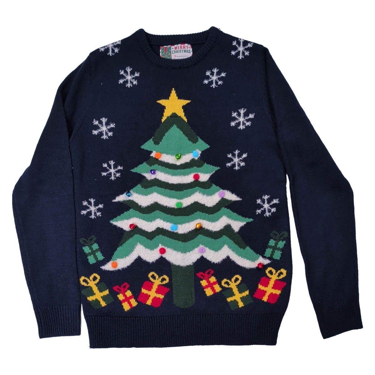 Cedar Wood State Women's Christmas Tree Jumper S Navy – product photo 1 | RewearableUK