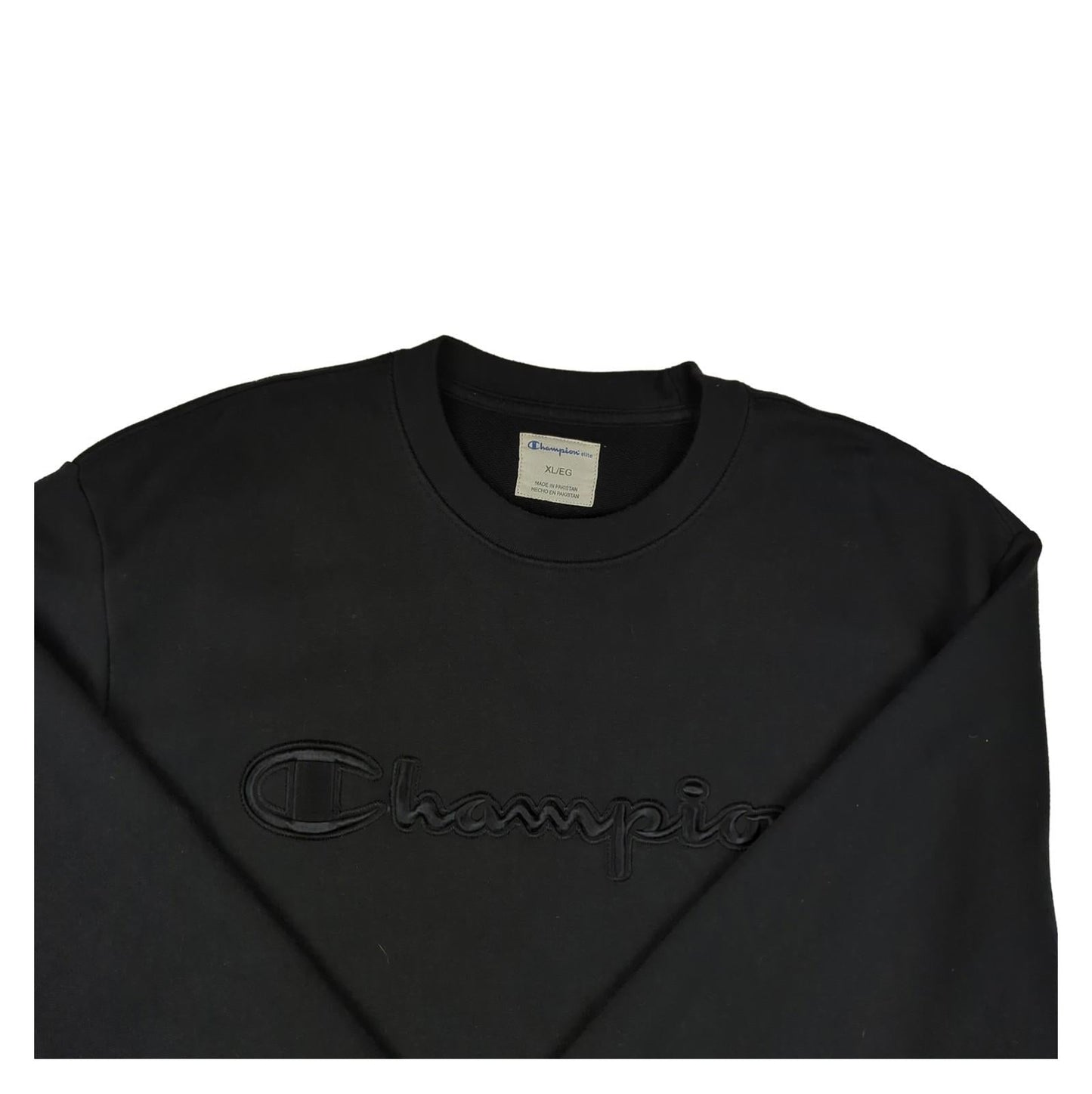 Champion Champion Black Cotton Sweatshirt Men’s XL Regular Fit Jumper SWDSW16 Sweater & Hoodie RewearableUK