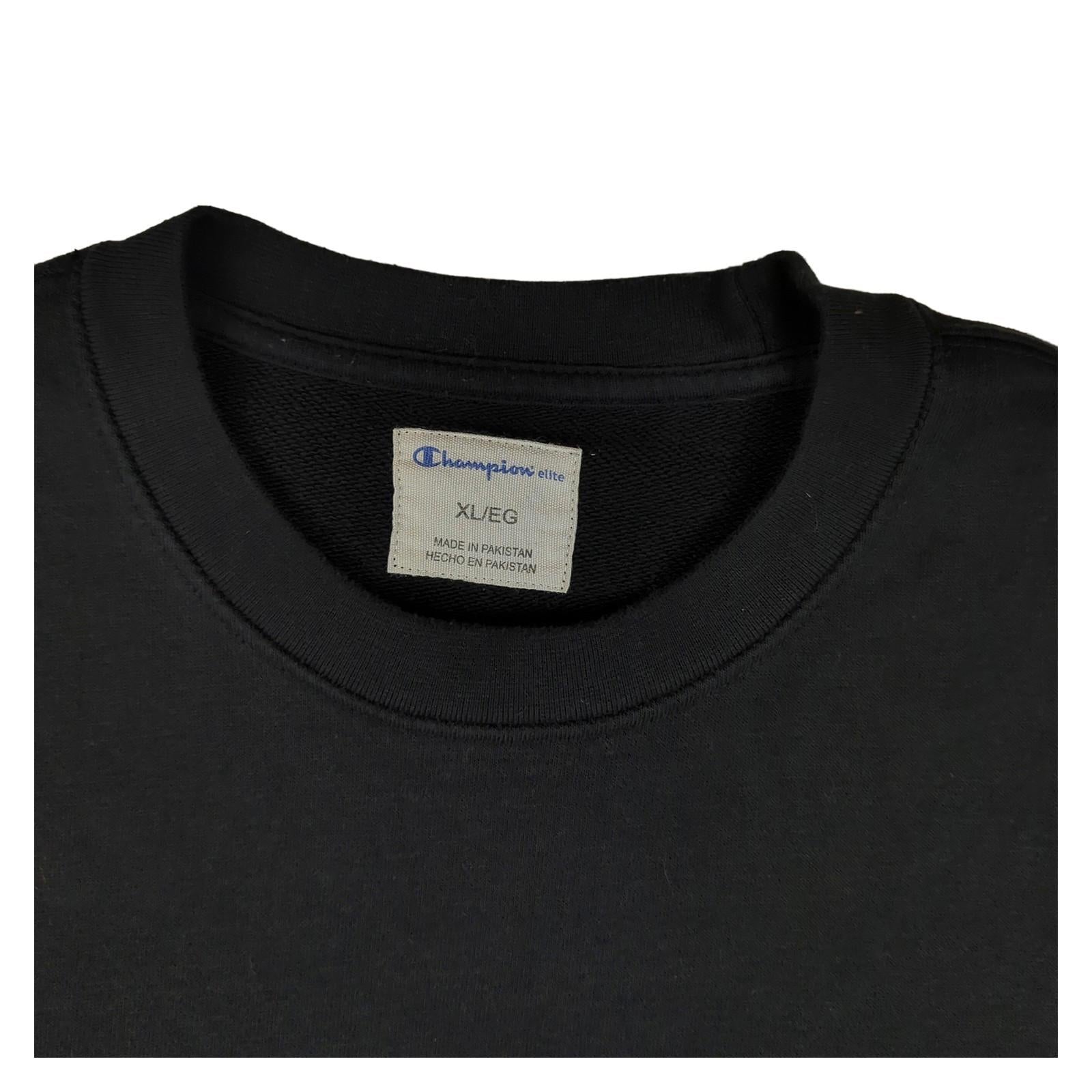 Champion Champion Black Cotton Sweatshirt Men’s XL Regular Fit Jumper SWDSW16 Sweater & Hoodie RewearableUK