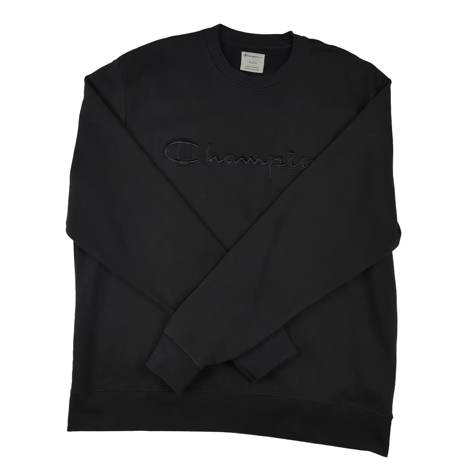 Champion Champion Black Cotton Sweatshirt Men’s XL Regular Fit Jumper SWDSW16 Sweater & Hoodie RewearableUK