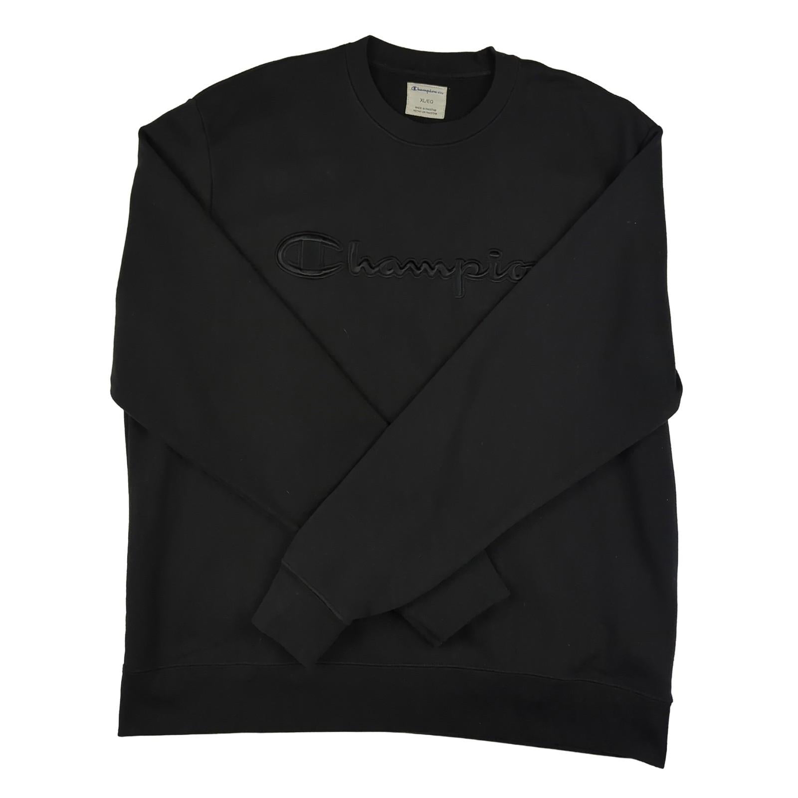 Champion Champion Black Cotton Sweatshirt Men’s XL Regular Fit Jumper SWDSW16 Sweater & Hoodie RewearableUK