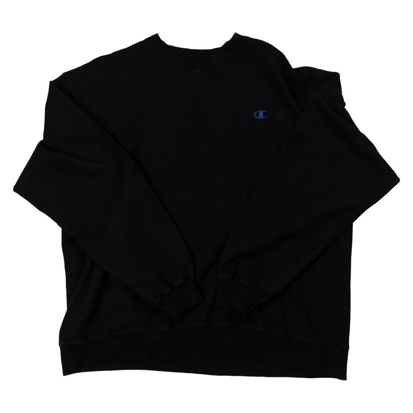 Champion Black Crewneck Sweatshirt Embroidered C Logo Pullover Size XL – product photo 1 | RewearableUK