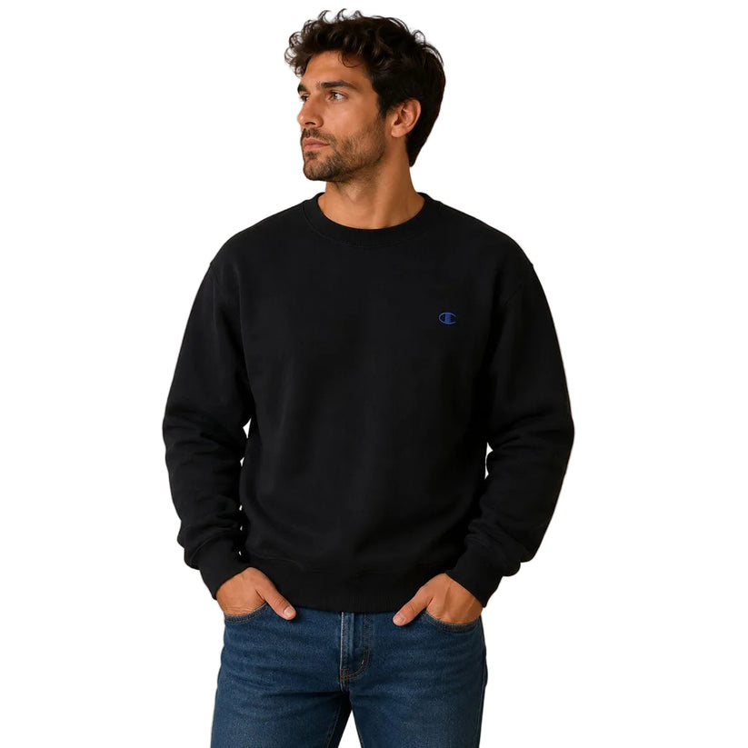 Champion Black Crewneck Sweatshirt XL Embroidered C Logo – Sweater & Hoodie product photo 1 | RewearableUK