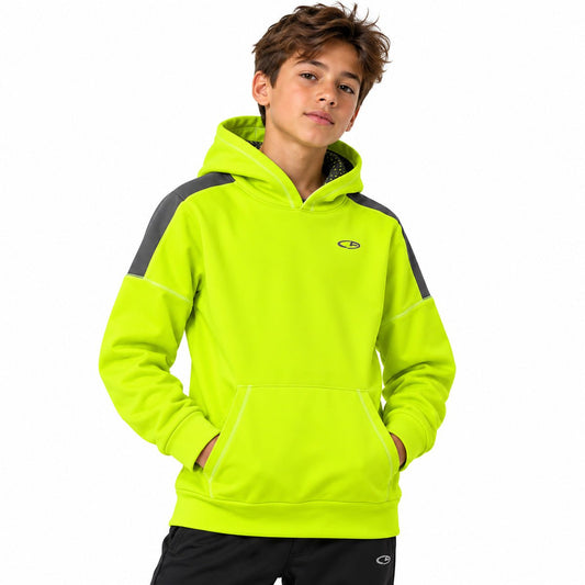 Champion Boys' Neon Yellow Hoodie Large 12-14 Years Stains Polyester – Hoodie product photo 1 | RewearableUK