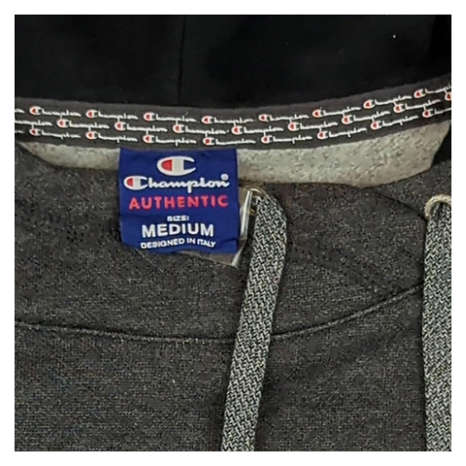 Champion Champion Men’s Grey Hoodie Size M Regular Fit Cotton - Poly Hooded Sweatshirt Sweater & Hoodie RewearableUK