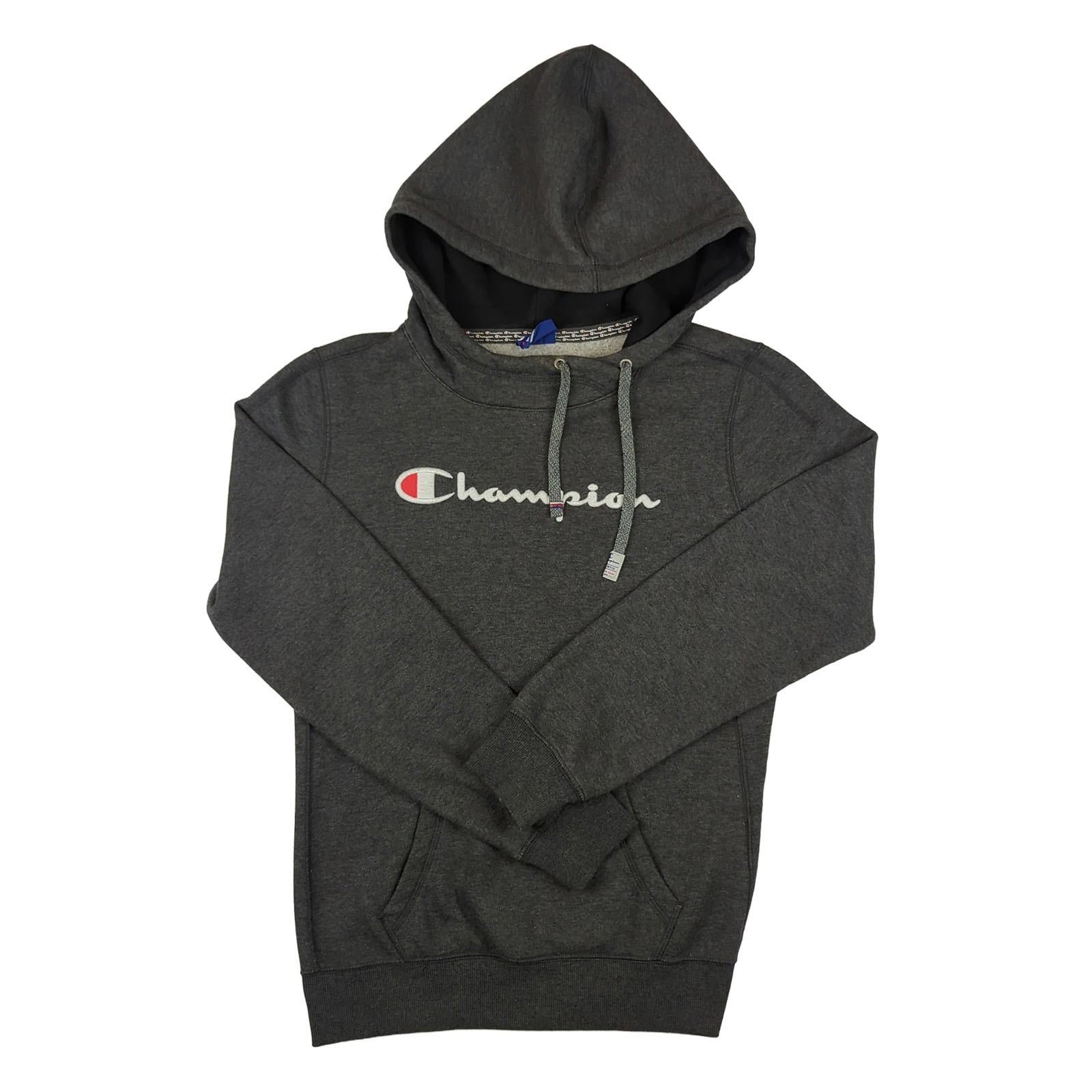 Champion Champion Men’s Grey Hoodie Size M Regular Fit Cotton - Poly Hooded Sweatshirt Sweater & Hoodie RewearableUK