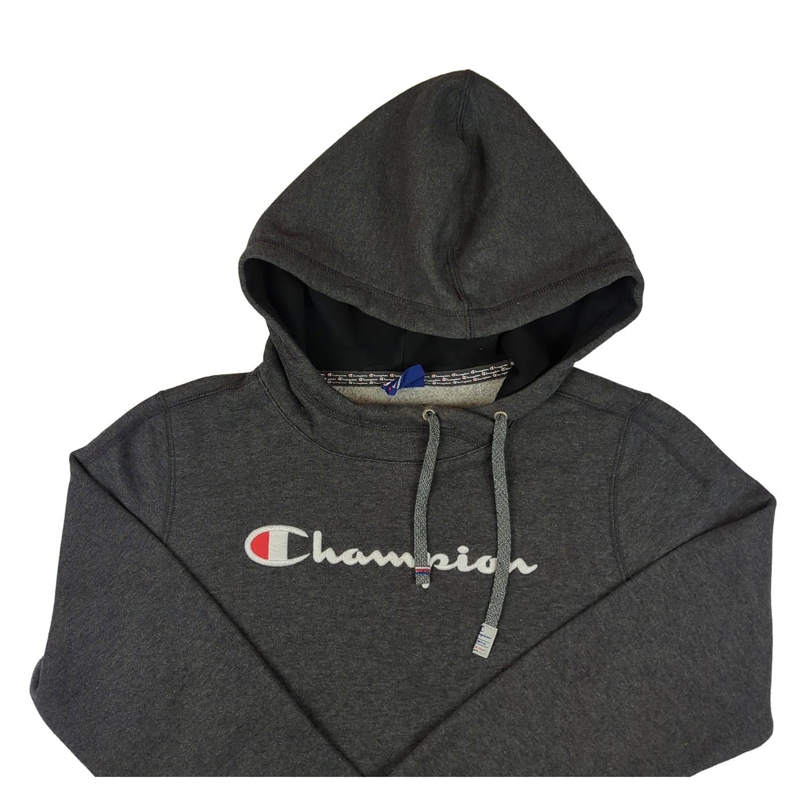Champion Champion Men’s Grey Hoodie Size M Regular Fit Cotton - Poly Hooded Sweatshirt Sweater & Hoodie RewearableUK