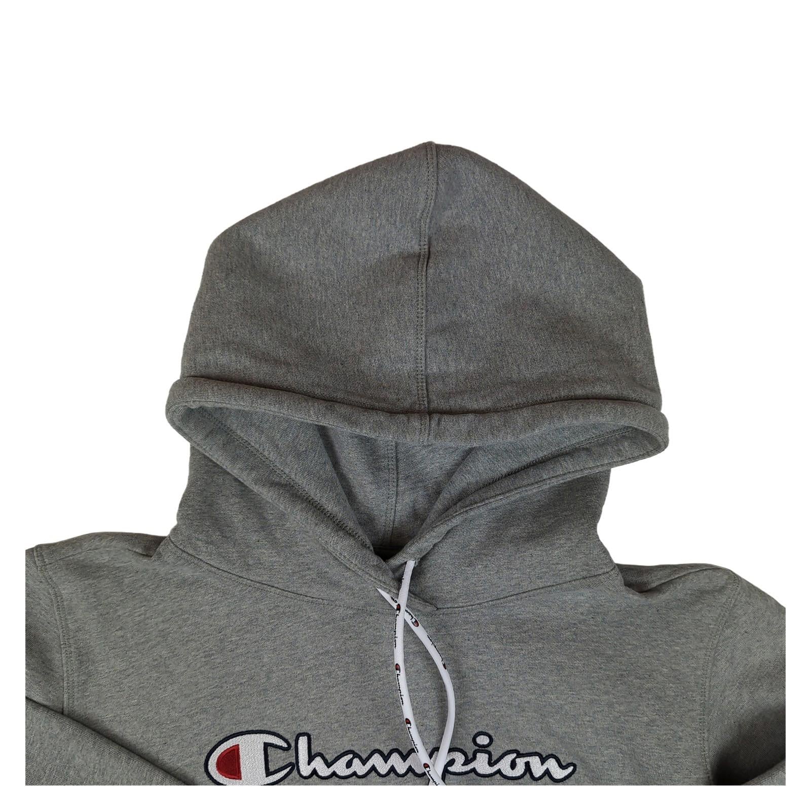 Champion Champion Men's Hoodie Grey Pullover Size M – Athletic Gym Sweatshirt Excellent Sweater & Hoodie RewearableUK
