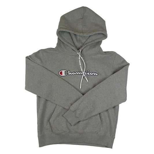 Champion Champion Men's Hoodie Grey Pullover Size M – Athletic Gym Sweatshirt Excellent Sweater & Hoodie RewearableUK