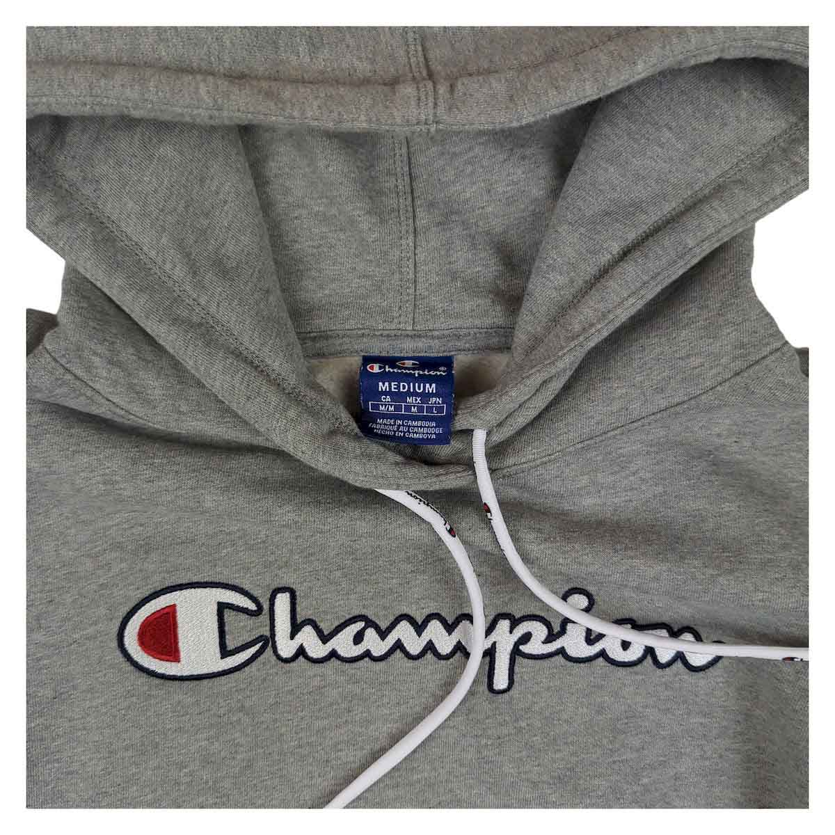 Champion Pullover Hoodie Sweatshirt Grey | Men's Medium by Champion – Sweater & Hoodie | RewearableUK