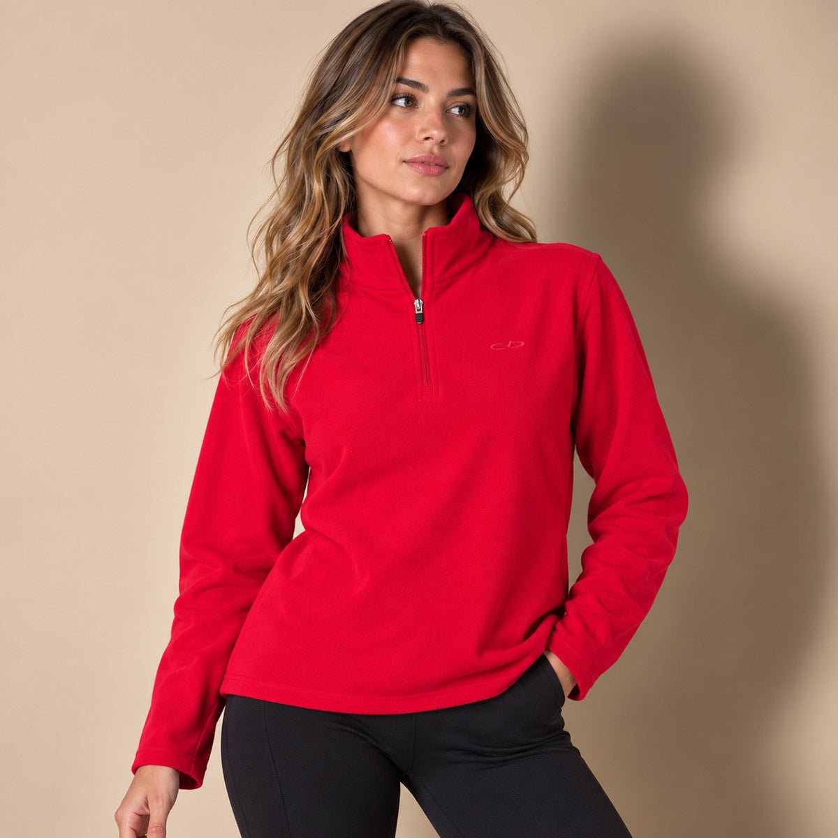 Champion Women's Fleece Pullover Medium Pink 100% Polyester Embroidered Logo – Sweater & Hoodie product photo 1 | RewearableUK