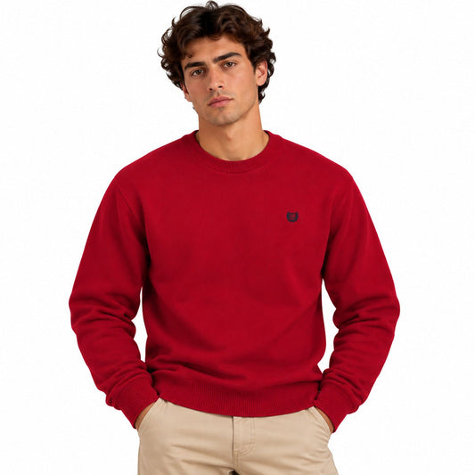 Chaps Men's Crew Neck Cotton Jumper L Red – jumper product photo 1 | RewearableUK
