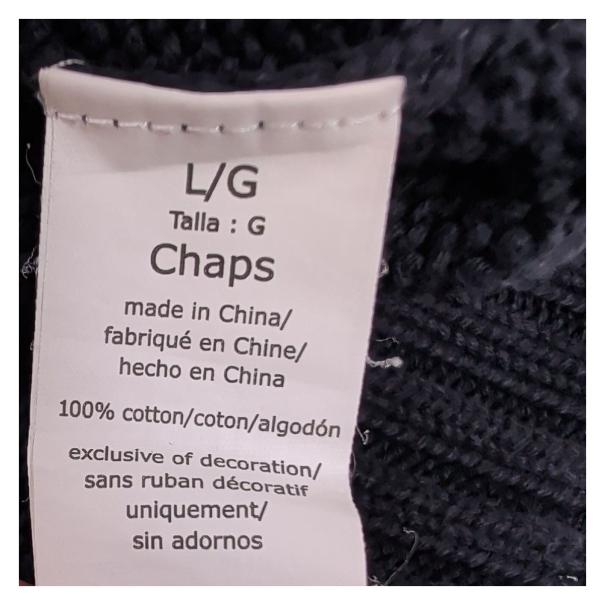 Chaps Mens Jumper L Navy Ribbed Half Zip Cotton – product photo 5 | RewearableUK
