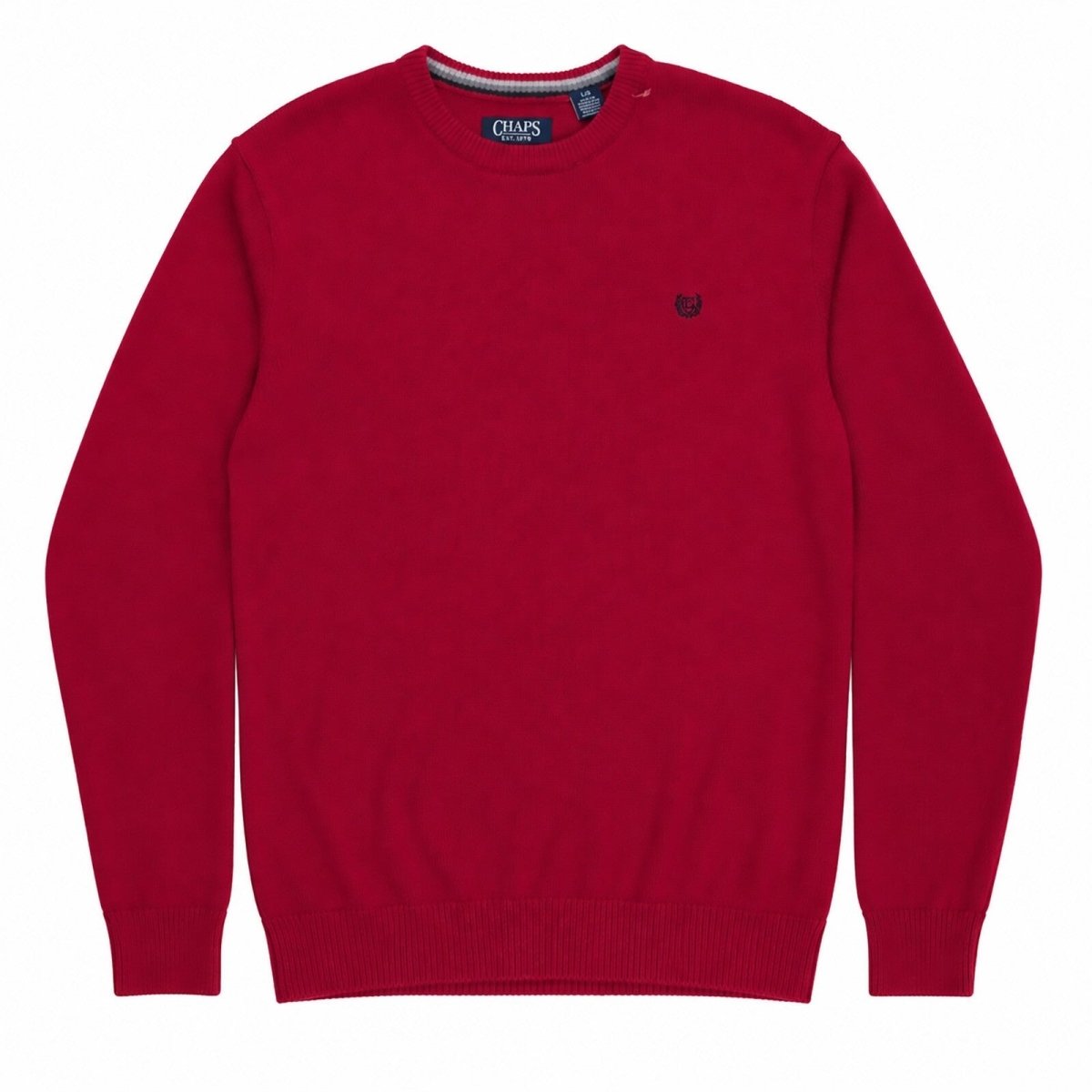 Chaps Men's Jumper Large Red Crew Neck Embroidered Cotton – product photo 1 | RewearableUK