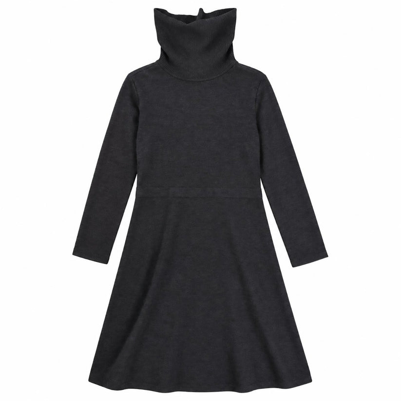 Chaps Women's 3X Charcoal Grey Roll Neck Longline Knit Tunic Jumper – product photo 1 | RewearableUK