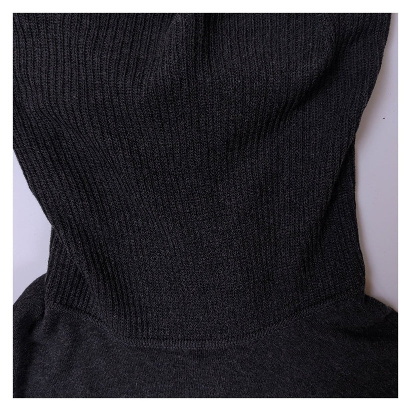 Chaps Women's 3X Charcoal Grey Roll Neck Longline Knit Tunic Jumper – product photo 4 | RewearableUK