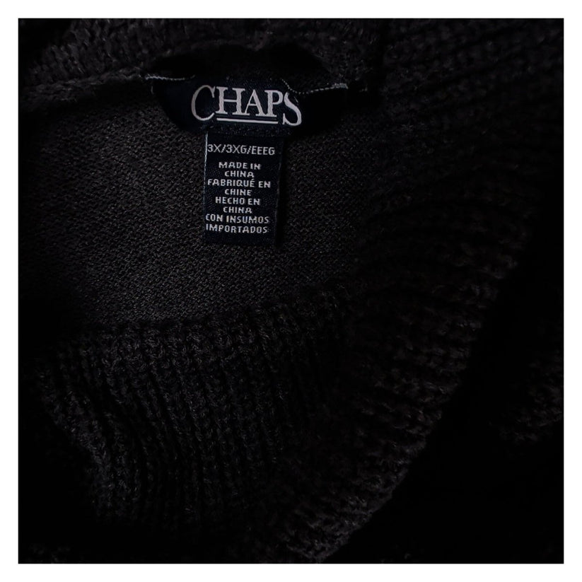 Chaps Women's 3X Charcoal Grey Roll Neck Longline Knit Tunic Jumper – product photo 5 | RewearableUK