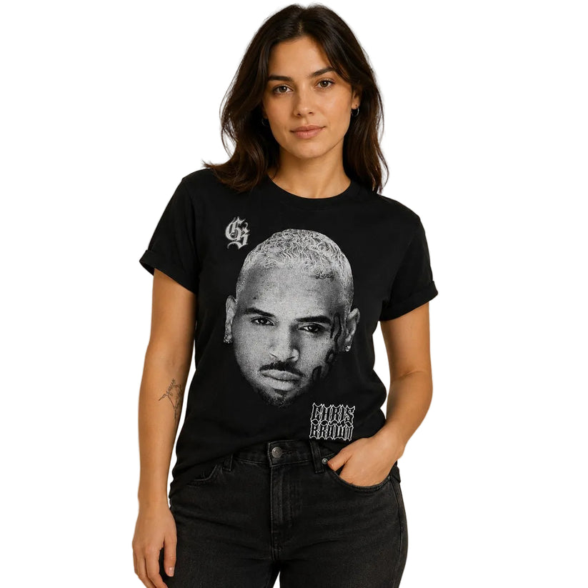 Chris Brown Breezy Bowl XX Europe 2025 Tour T-Shirt L Black New Spirit – Music T-Shirt product photo 1 | RewearableUK