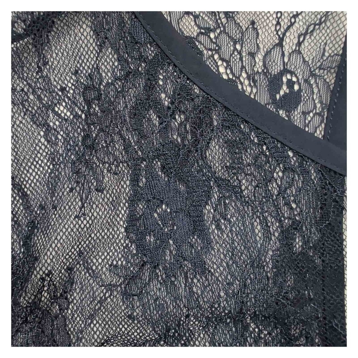 Coast Statement Bow Lace Crop Top UK 10 Navy Long Sleeve Occasion Blouse – product photo 2 | RewearableUK