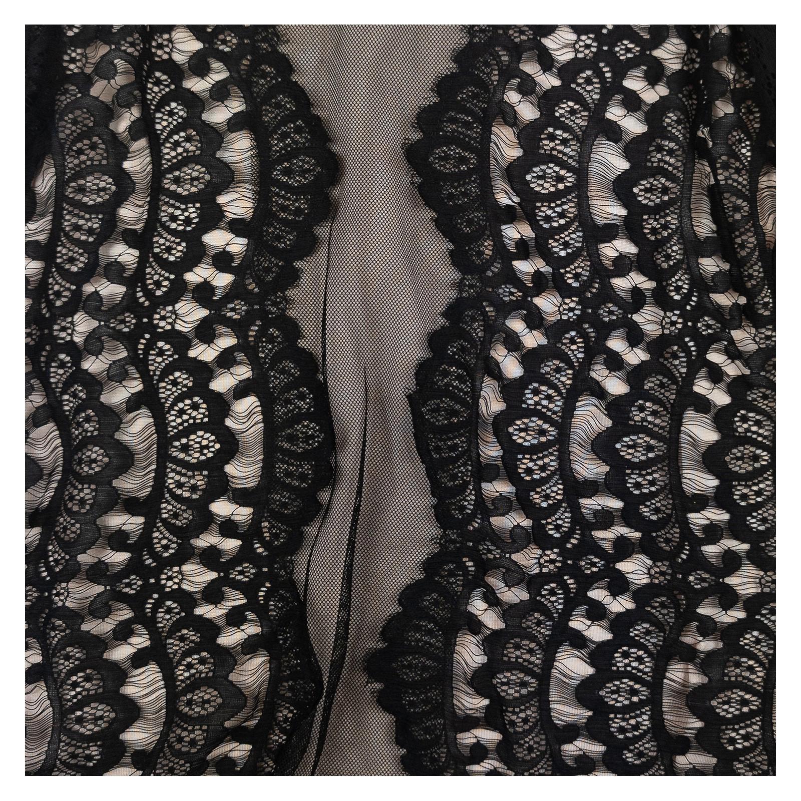 Coast Top UK 10 Black Nude Lace Cold Shoulder Bell Sleeve Blouse by Coast – | RewearableUK