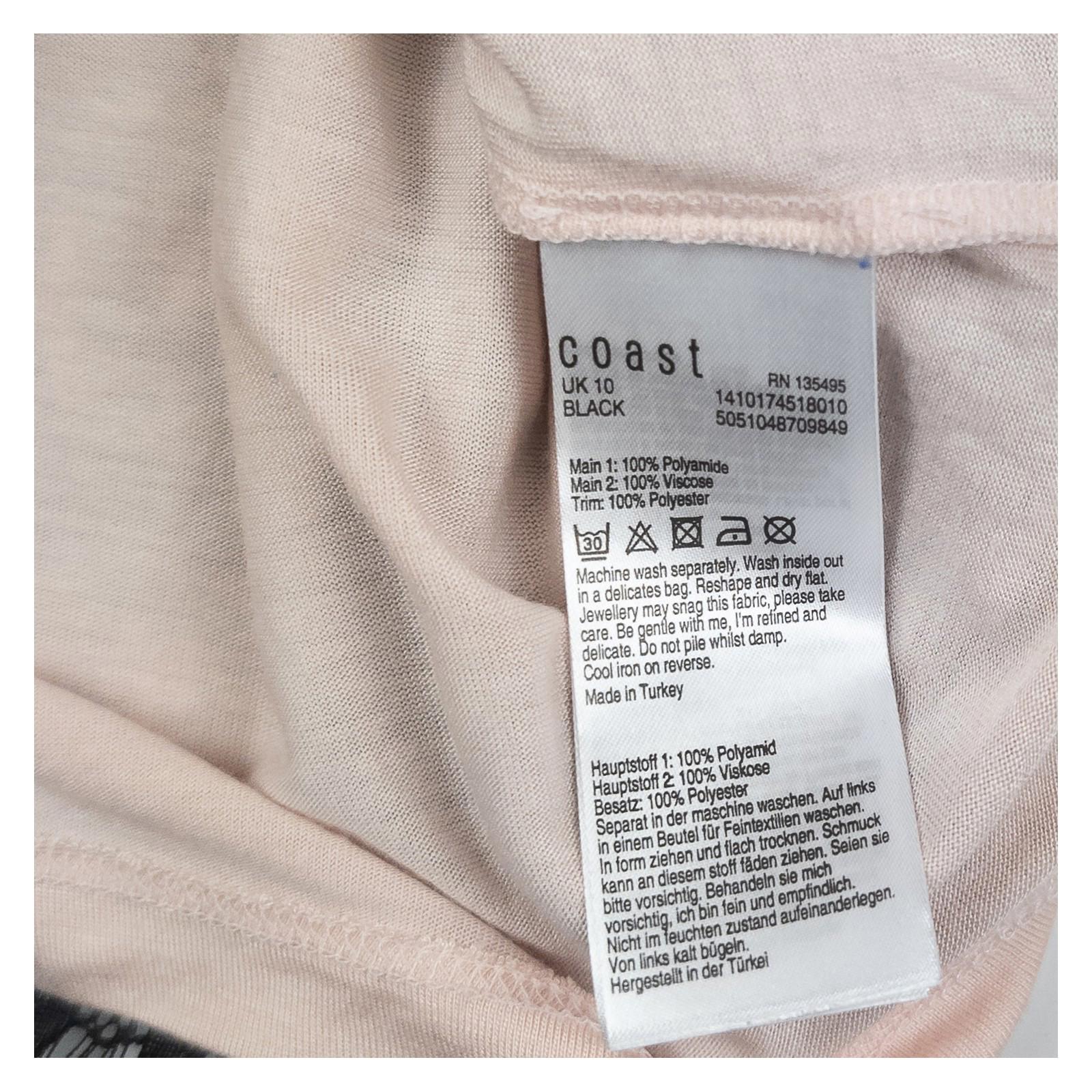 Coast Top UK 10 Black Nude Lace Cold Shoulder Bell Sleeve Blouse by Coast – | RewearableUK