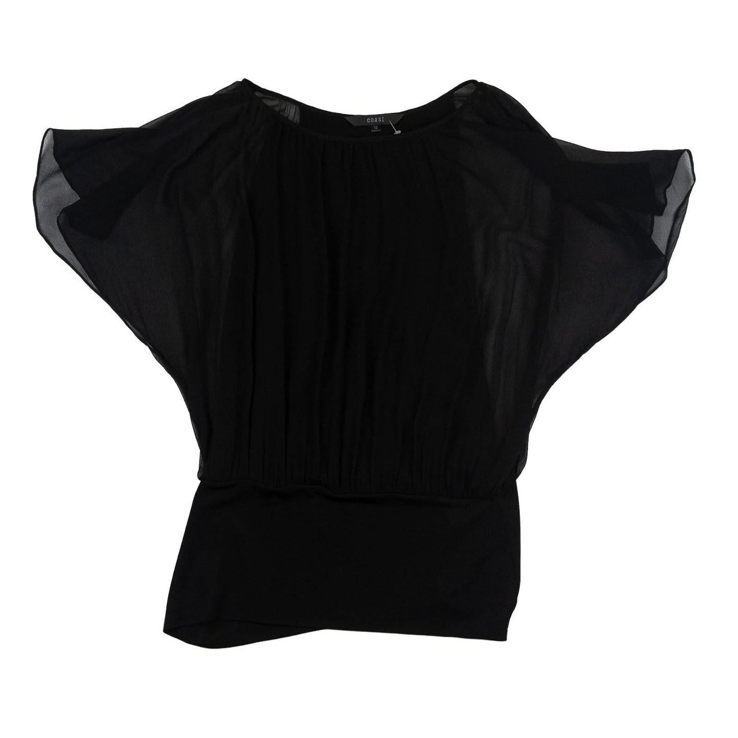 Coast Women’s Black Silk Ruffle Sleeveless Blouse Size 12 by Coast – | RewearableUK