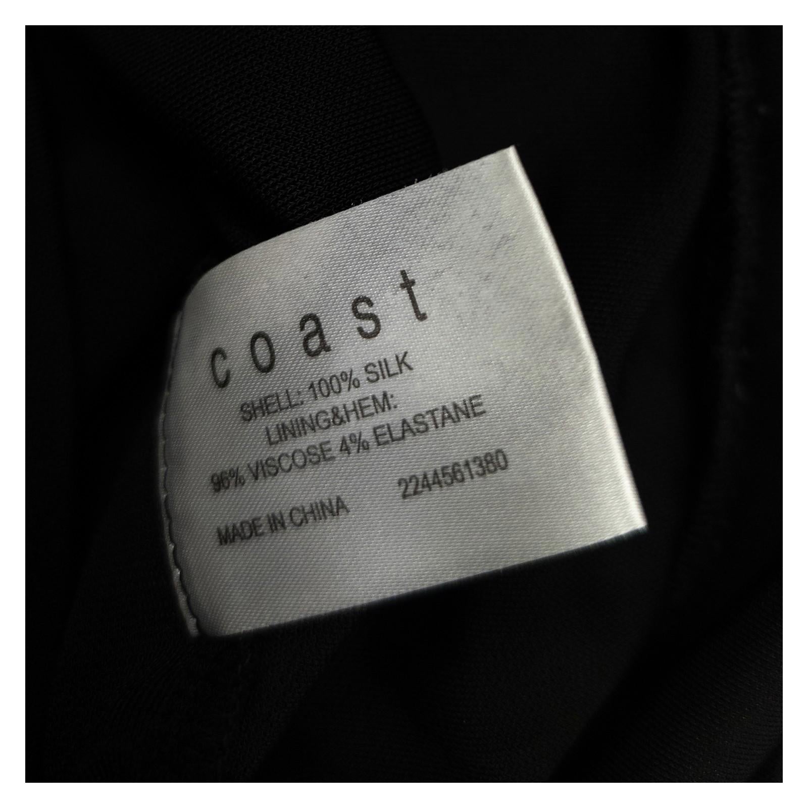 Coast Women’s Black Silk Ruffle Sleeveless Blouse Size 12 by Coast – | RewearableUK