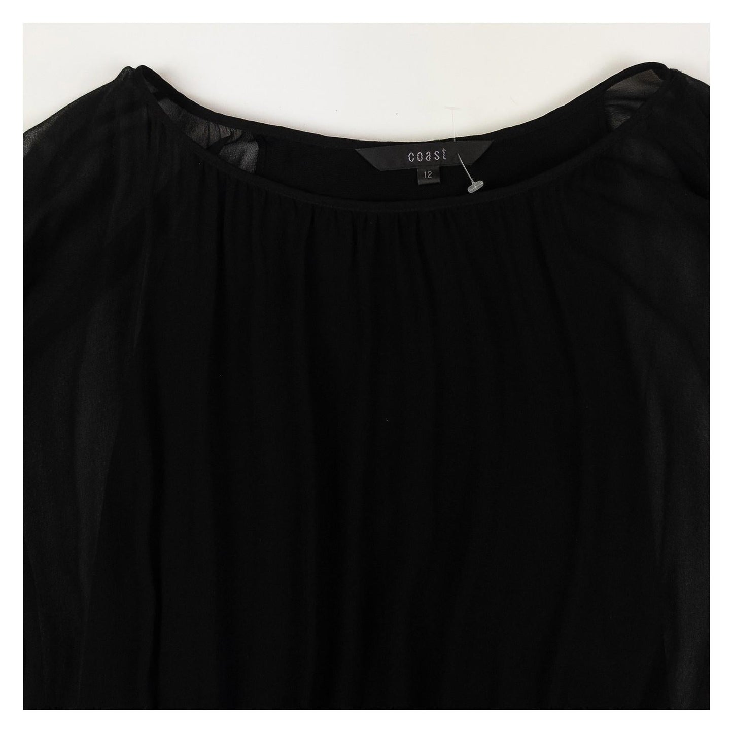 Coast Women’s Black Silk Ruffle Sleeveless Blouse Size 12 by Coast – | RewearableUK