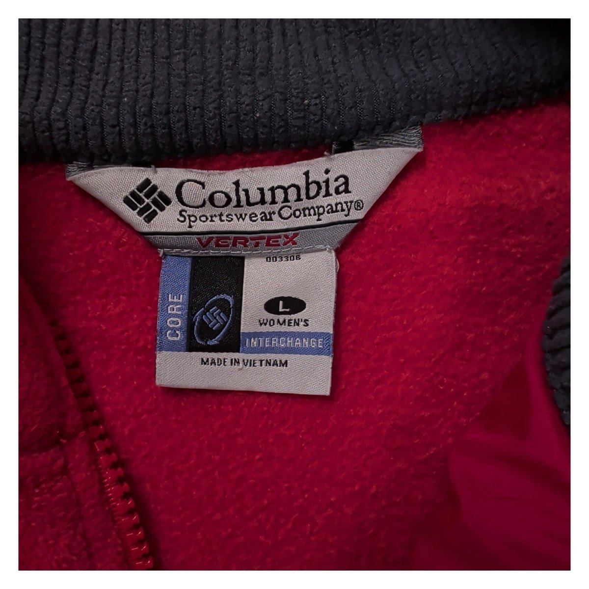 Columbia Women's Fleece Jacket Large Red Grey Full Zip Polyester – product photo 3 | RewearableUK