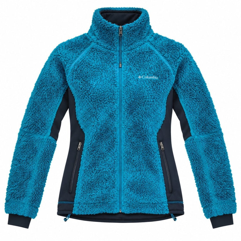 Columbia Women's Fleece Jacket Medium Blue Zippered Pockets 100% Polyester – product photo 1 | RewearableUK