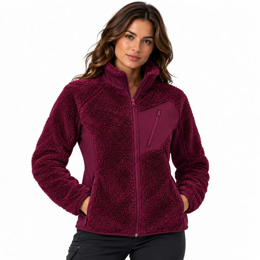Columbia Women's Jacket S Burgundy Sherpa Fleece Polyester Casual Outdoor – Jacket product photo 1 | RewearableUK