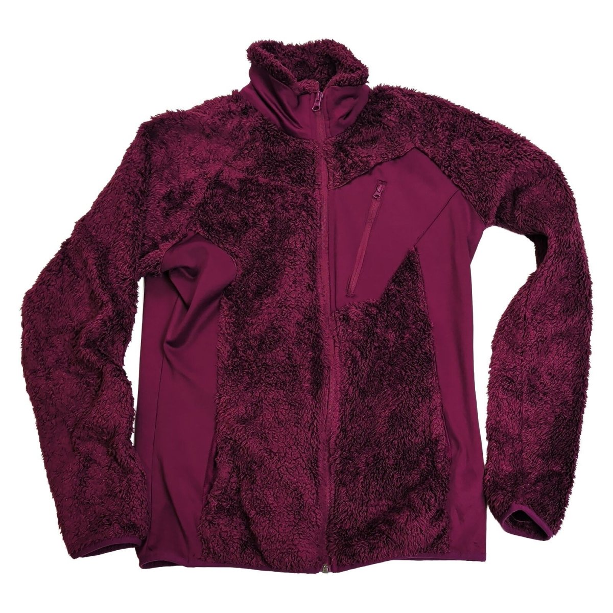 Columbia Women's Jacket Small Burgundy Full Zip Polyester Sherpa Fleece – product photo 3 | RewearableUK