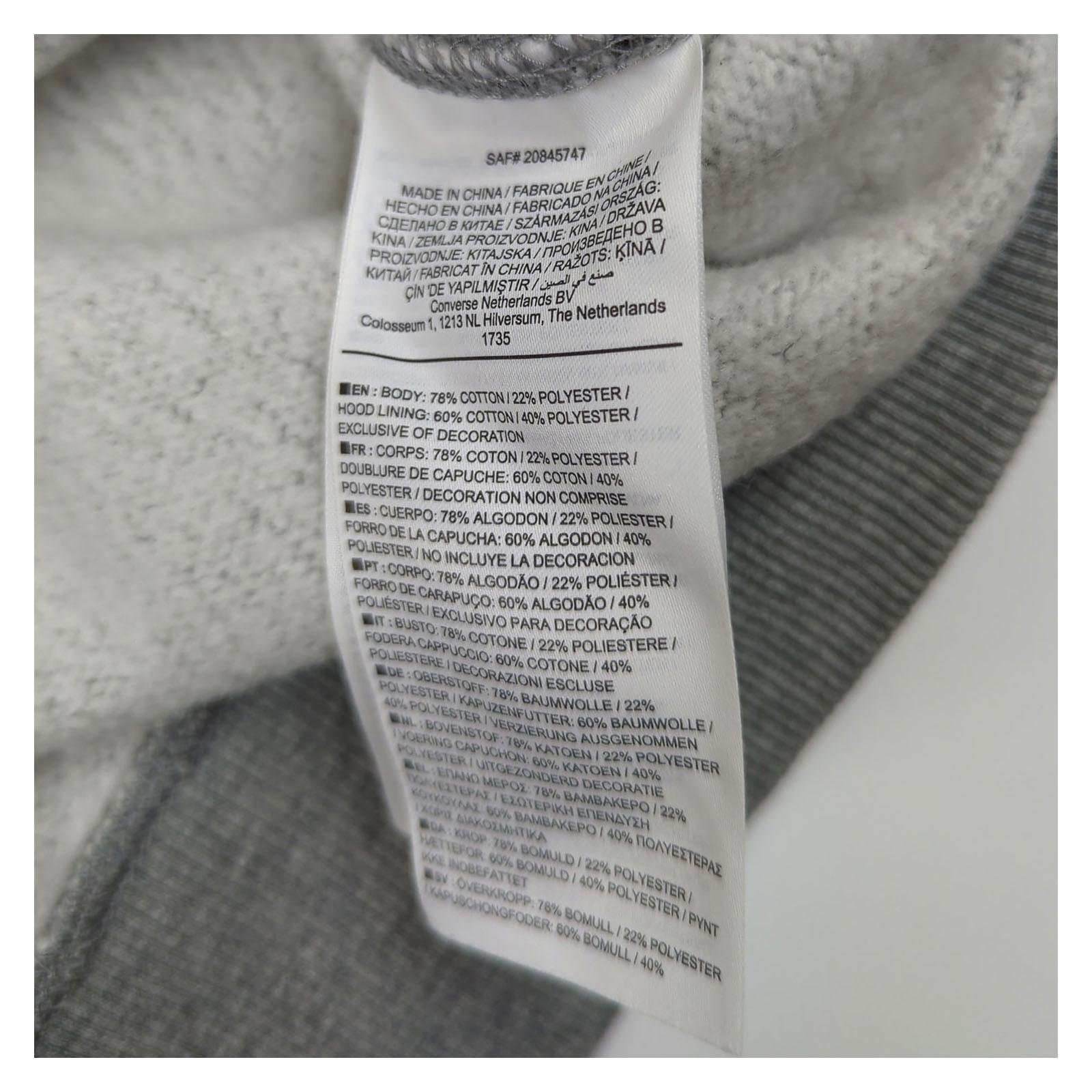 Converse Converse Men's Hoodie Grey Pullover Size XS Casual Sweatshirt Excellent Eco Sweater & Hoodie RewearableUK